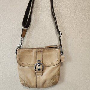 Coach leather small shoulder bag